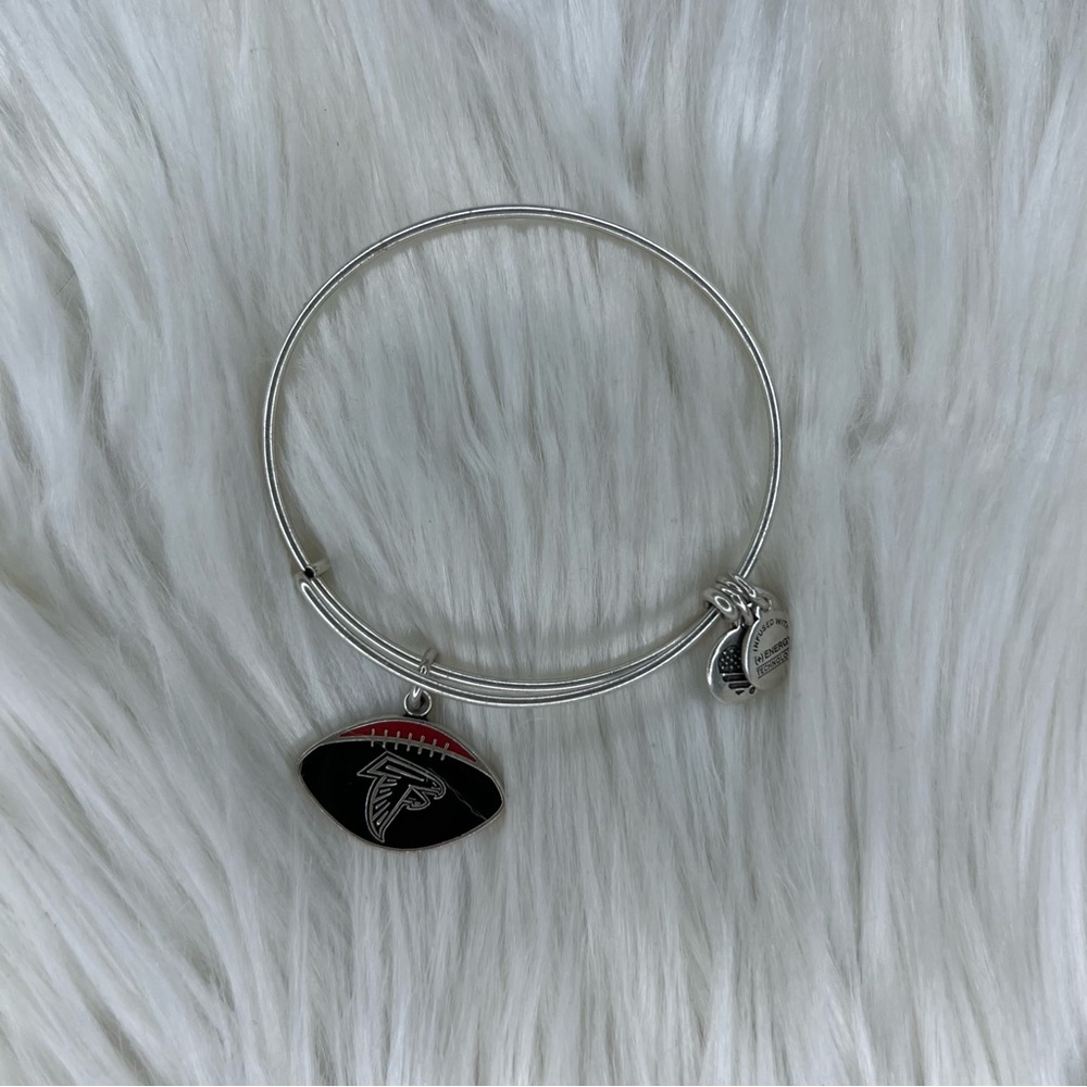 Alex and Ani Rafaelian Silver NFL Atlanta Falcons Charm Bangle Bracelet